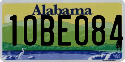 AL license plate 10BE084
