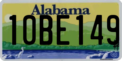 AL license plate 10BE149