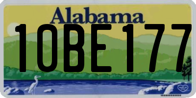 AL license plate 10BE177