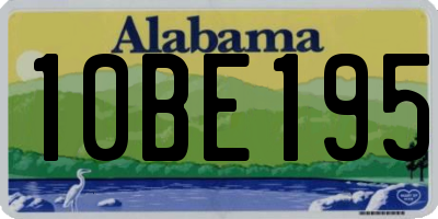 AL license plate 10BE195