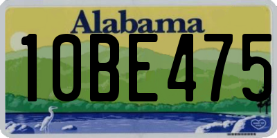 AL license plate 10BE475