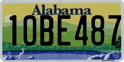 AL license plate 10BE487