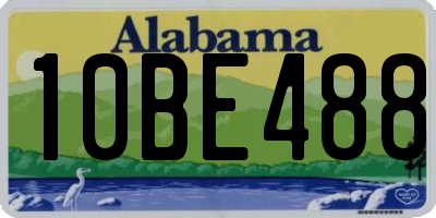 AL license plate 10BE488