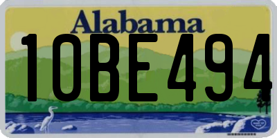 AL license plate 10BE494
