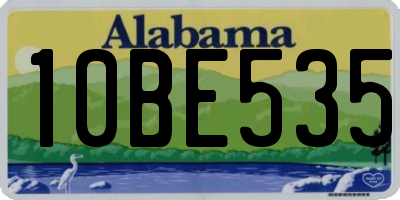 AL license plate 10BE535