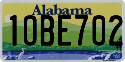 AL license plate 10BE702