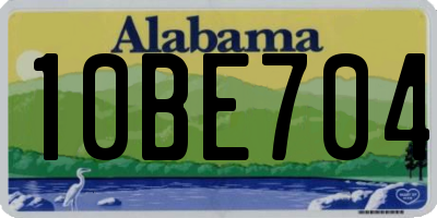 AL license plate 10BE704