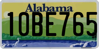 AL license plate 10BE765