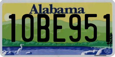 AL license plate 10BE951