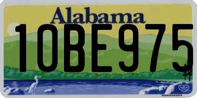 AL license plate 10BE975