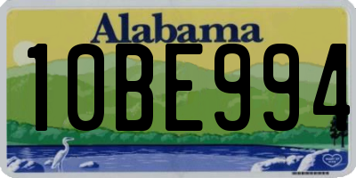 AL license plate 10BE994