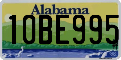 AL license plate 10BE995