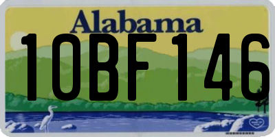AL license plate 10BF146