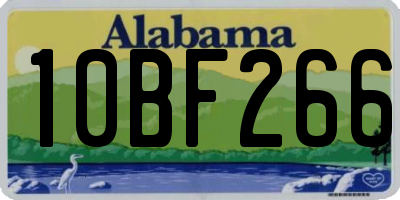 AL license plate 10BF266