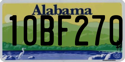 AL license plate 10BF270