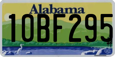 AL license plate 10BF295