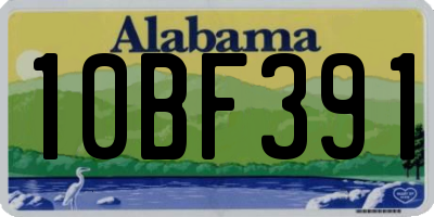 AL license plate 10BF391
