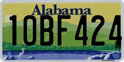 AL license plate 10BF424