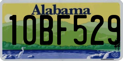 AL license plate 10BF529