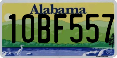 AL license plate 10BF557