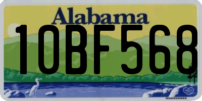 AL license plate 10BF568