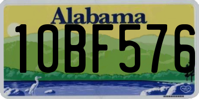 AL license plate 10BF576