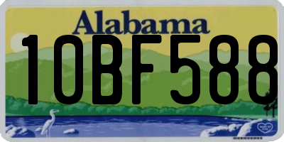 AL license plate 10BF588