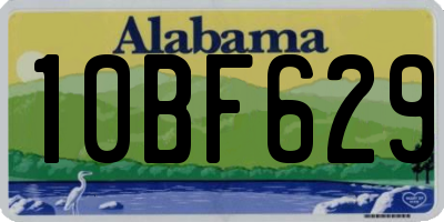 AL license plate 10BF629