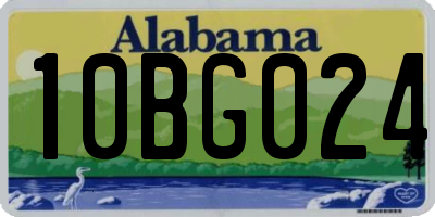AL license plate 10BG024