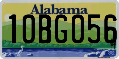 AL license plate 10BG056