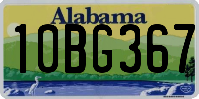 AL license plate 10BG367