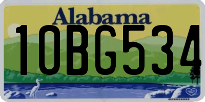 AL license plate 10BG534