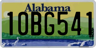 AL license plate 10BG541