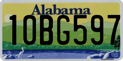 AL license plate 10BG597