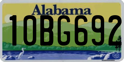 AL license plate 10BG692
