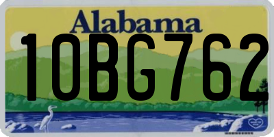 AL license plate 10BG762
