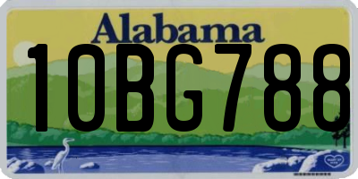 AL license plate 10BG788