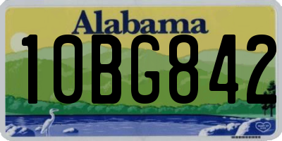 AL license plate 10BG842