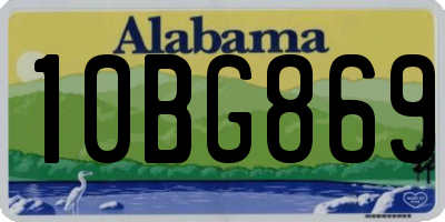 AL license plate 10BG869