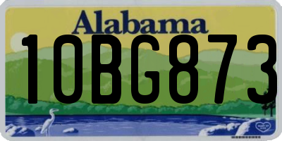 AL license plate 10BG873