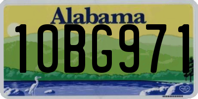 AL license plate 10BG971