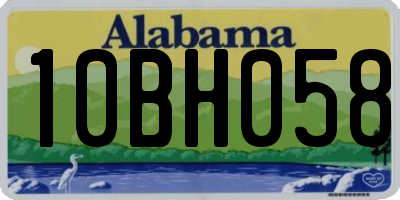 AL license plate 10BH058