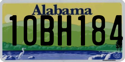AL license plate 10BH184