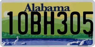 AL license plate 10BH305