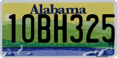 AL license plate 10BH325