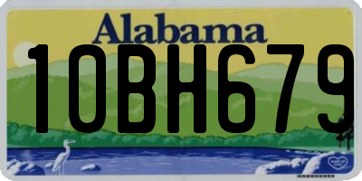 AL license plate 10BH679