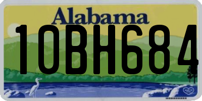 AL license plate 10BH684