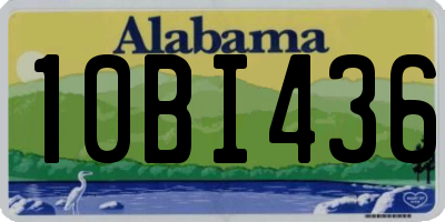 AL license plate 10BI436