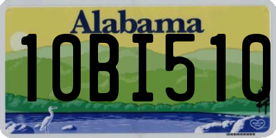 AL license plate 10BI510