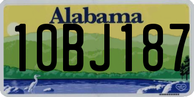 AL license plate 10BJ187